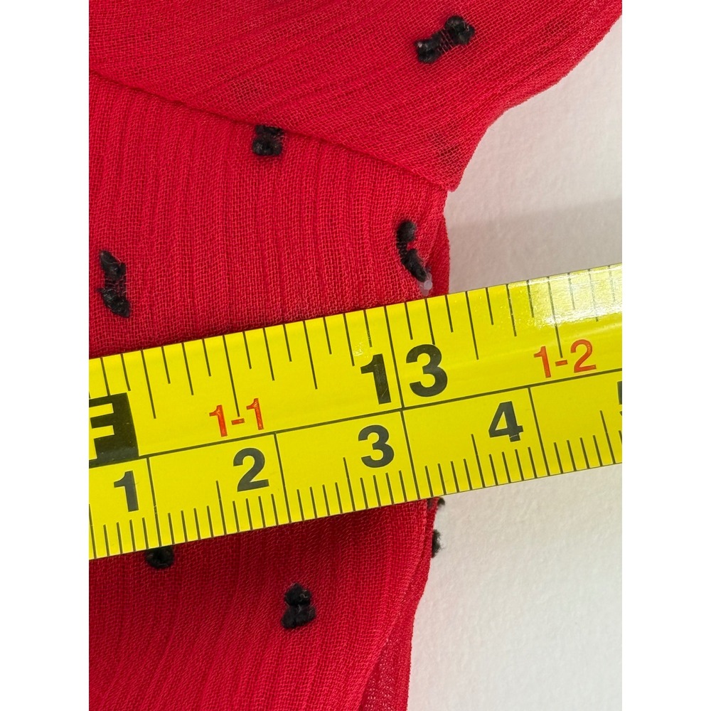 Trixxi Girl Red Swiss Dot Tiered Long Sleeve Dress Kids Sz S - Picture 6 of 9